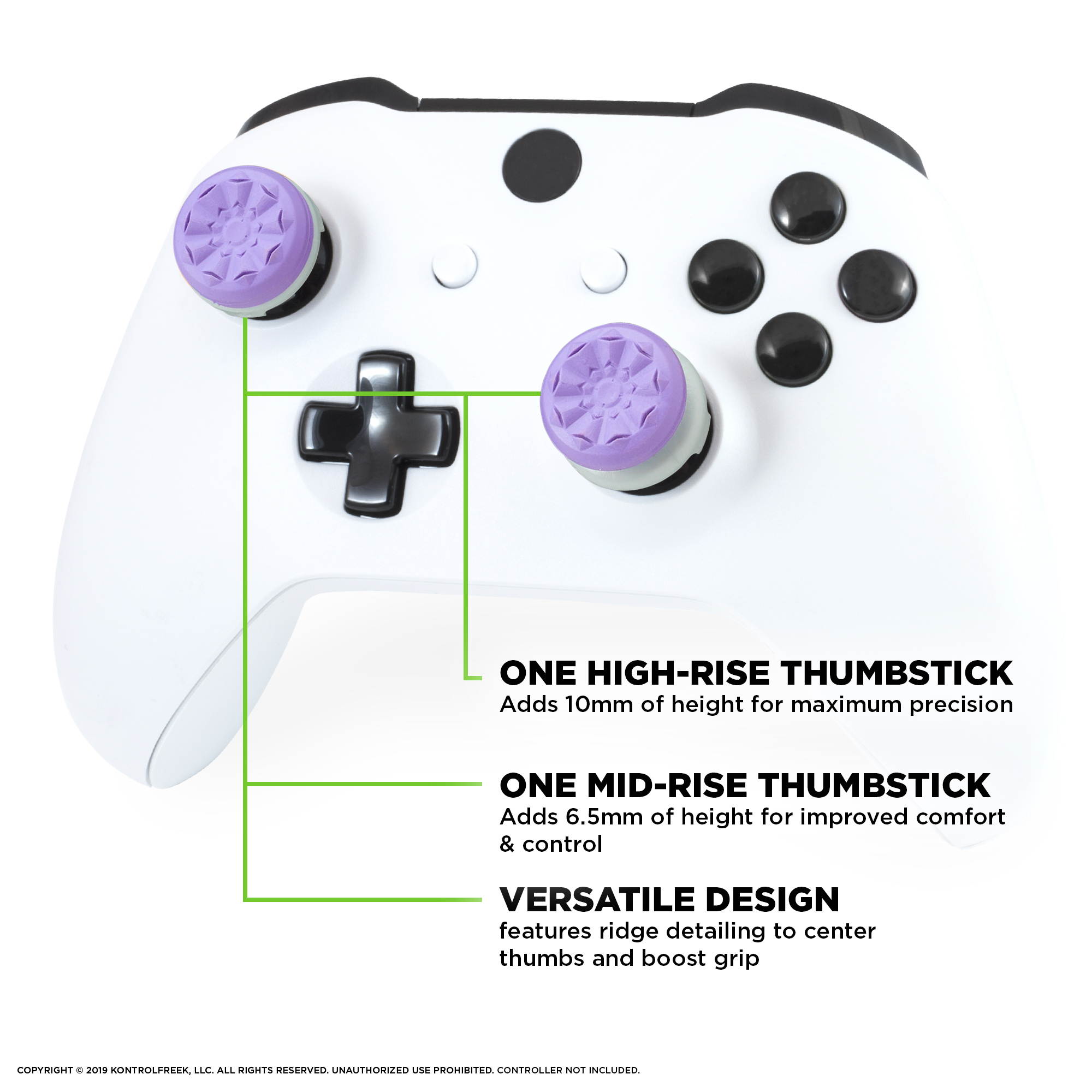 FPS Freek Galaxy Thumbsticks for Xbox One - Purple/Gray