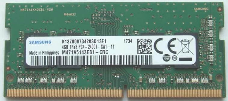 MCPNAND Replacement 4GB 1Rx8 DDR4 2400 PC4-2400T-SA1-11  1.2V for Desktop (Samsung M471A5143EB1-CRC alternative)