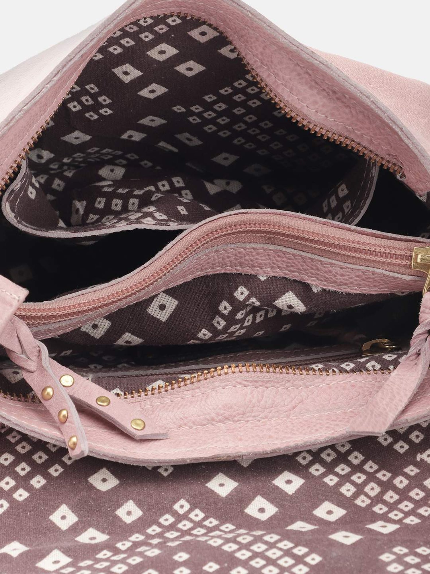 Art N Vintage Glory Rose Pink Leather Textured Medium Sling Handbag