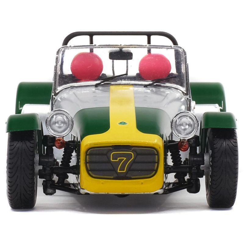 1989 Lotus Seven Silver and Green 1/18 Diecast Model Car by Solido
