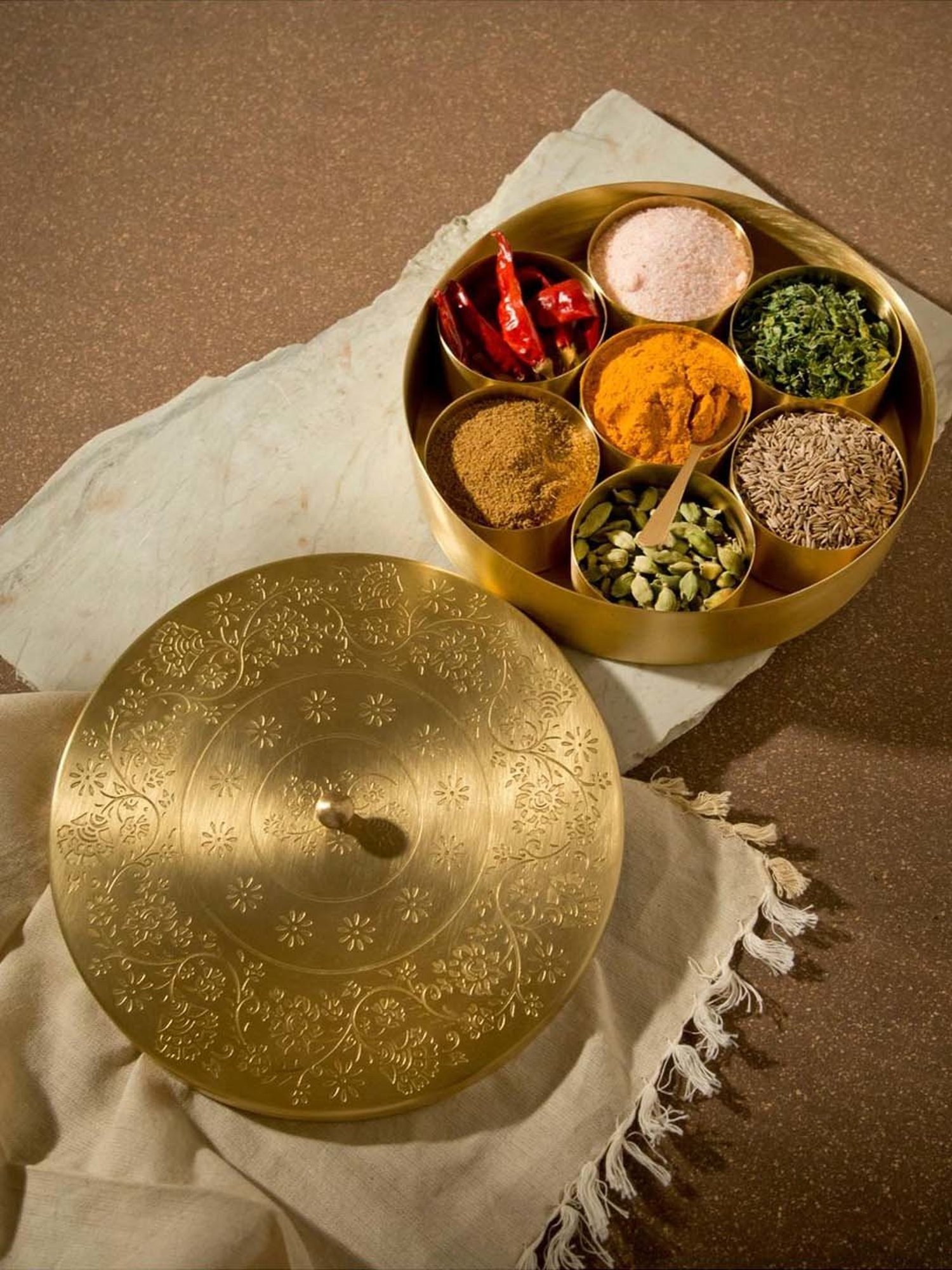 Aristo Silver Stainless Steel Storage Containers with Base Stand - Set of 7