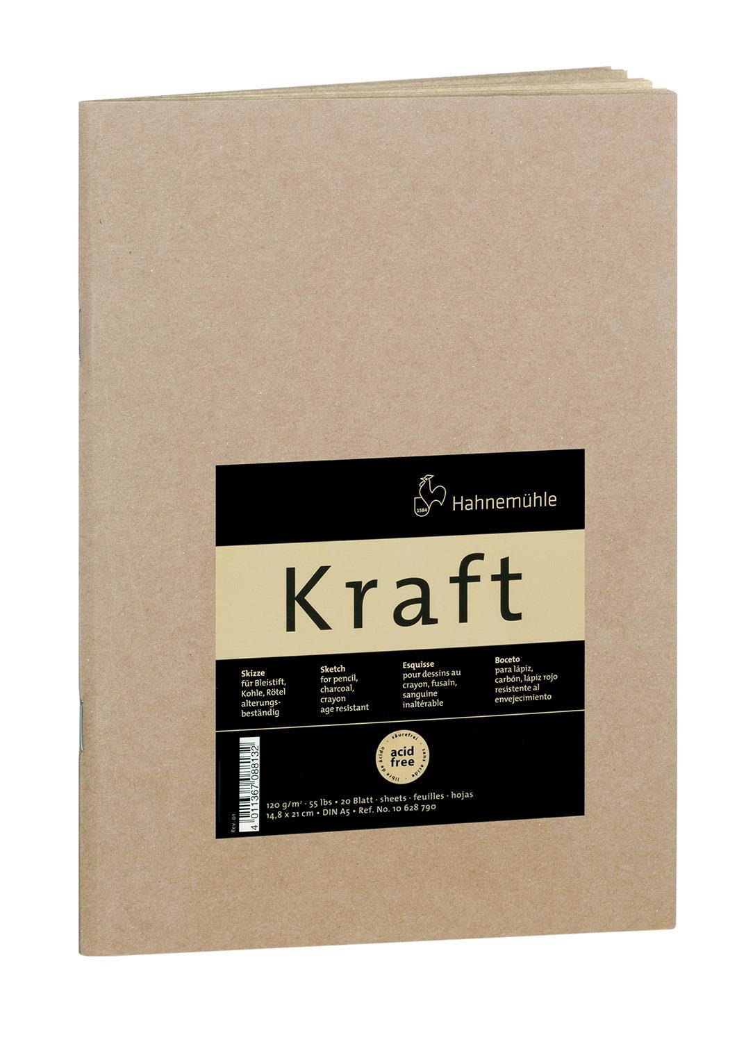 Hahnemuhle Kraft Paper Sketch A5 Booklet (Ochre Cover, 20 Sheets)