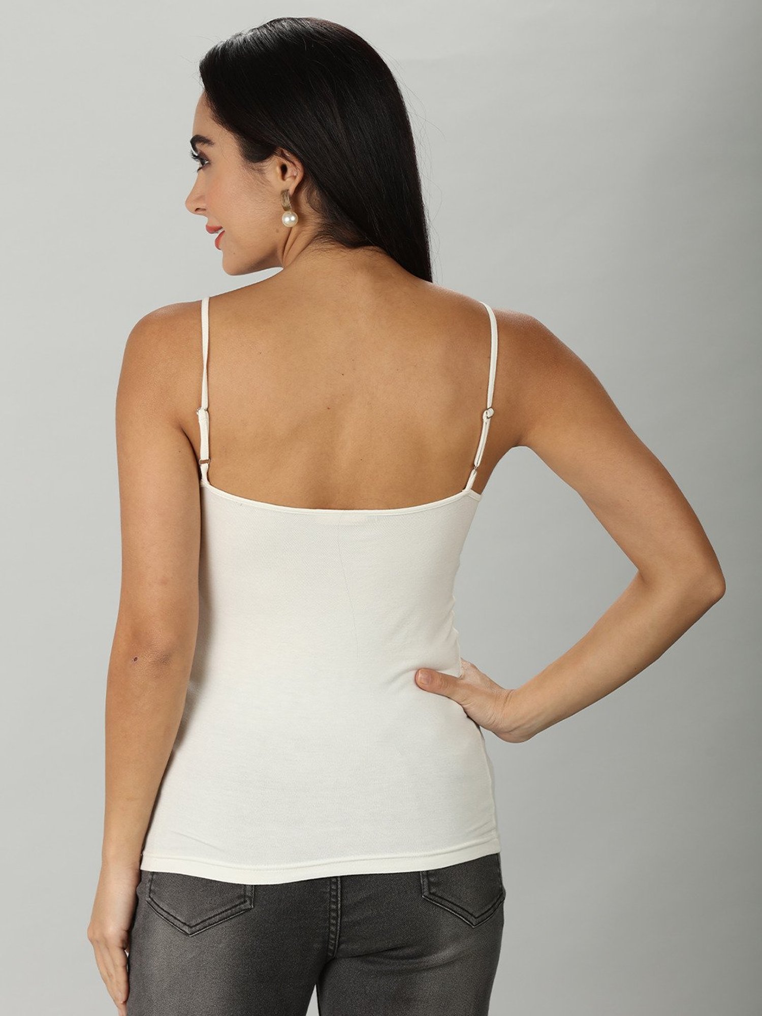 Enamor White Non-Padded Camisole