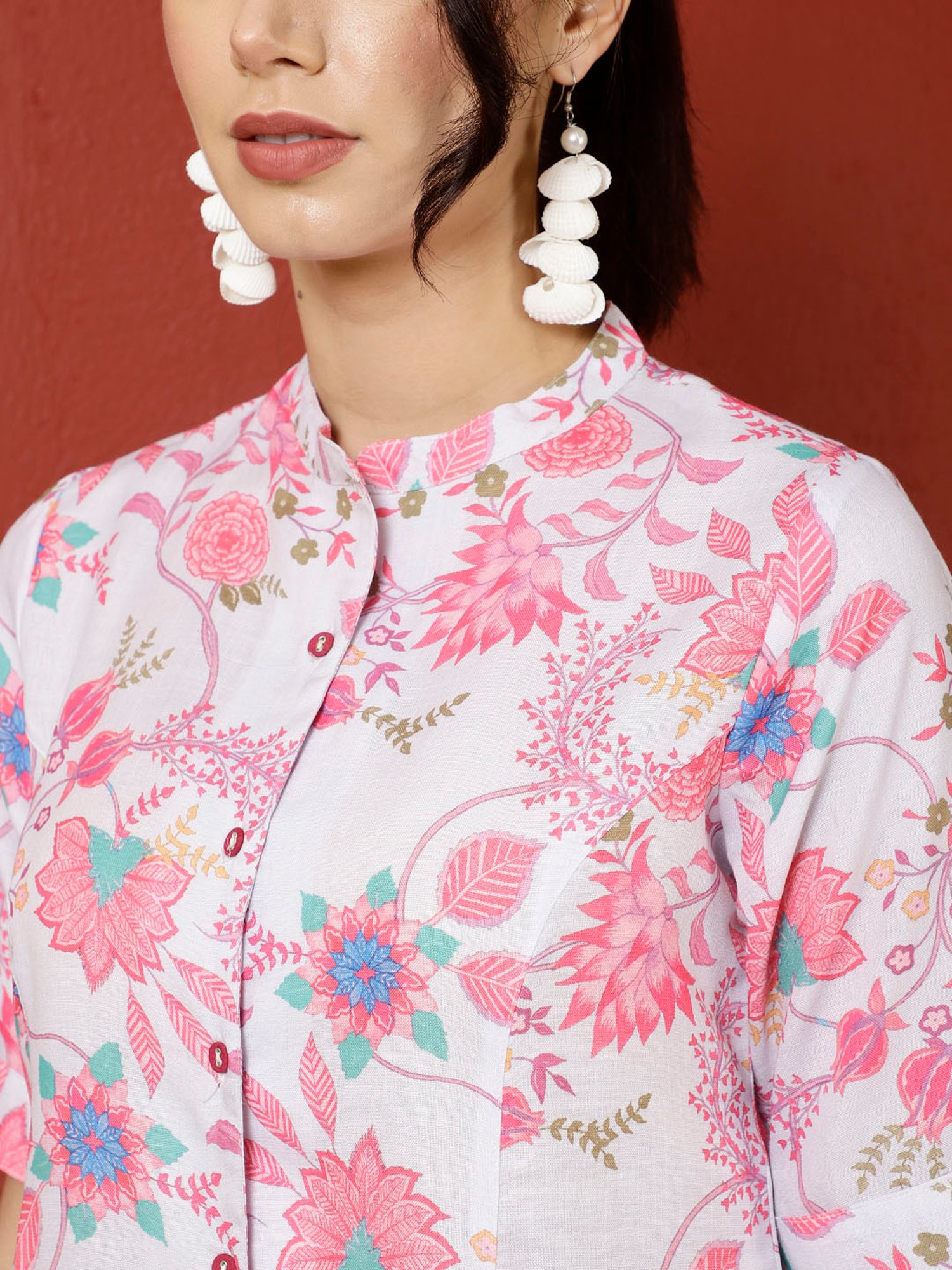 Jaipur Kurti Light Grey Printed Tunic