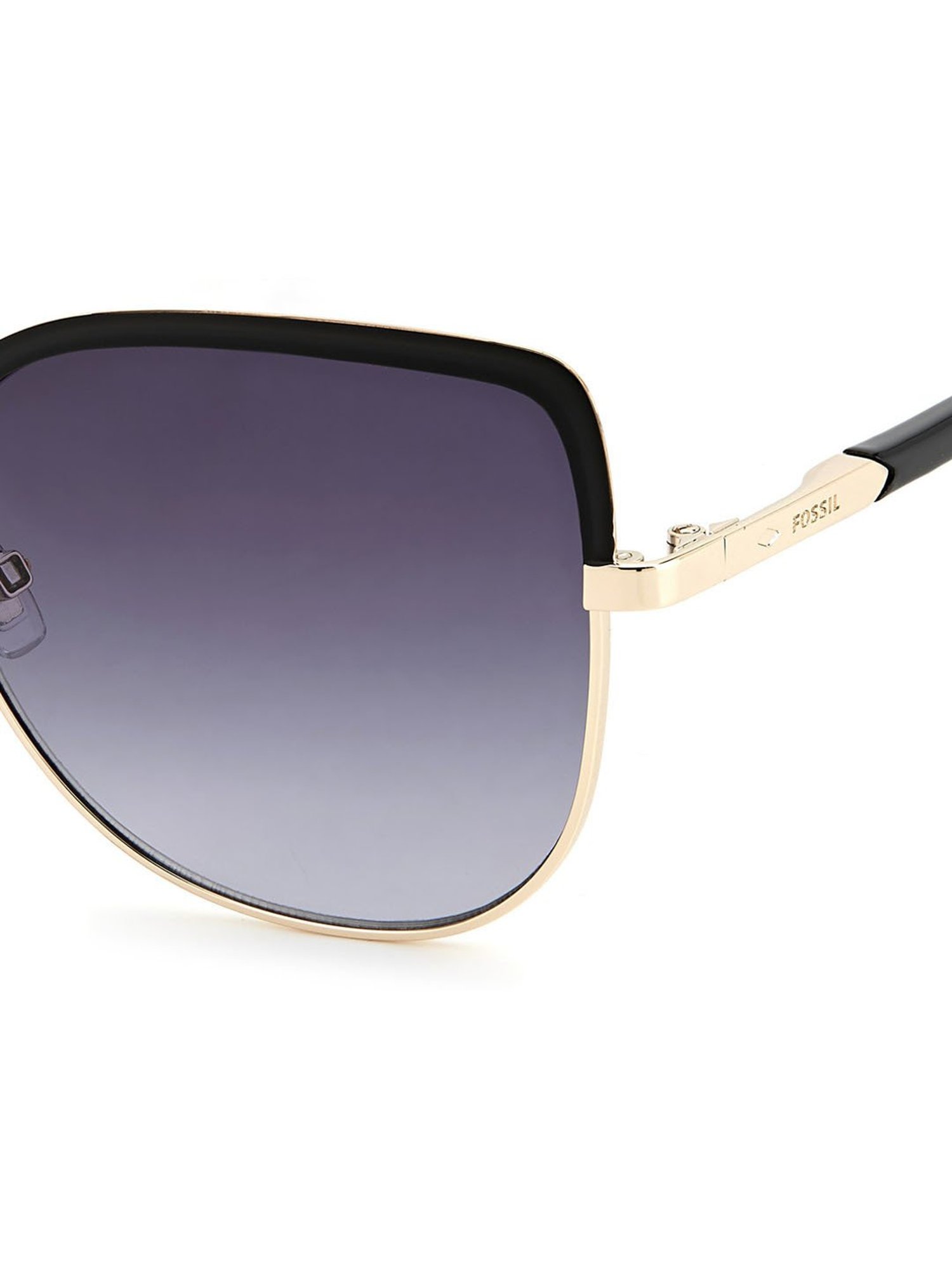 Fossil Grey Rectangular UV Protection Sunglasses for Women