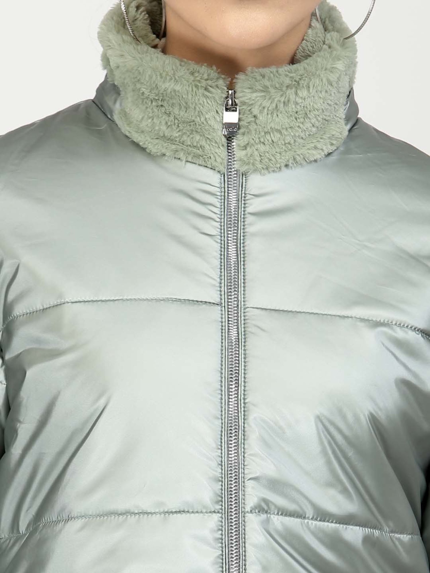 Juelle Sea Green Hooded Jacket