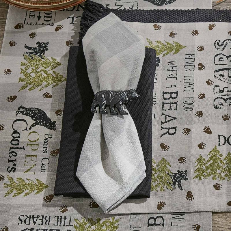 Park Designs Bear Napkin Ring Set - Black
