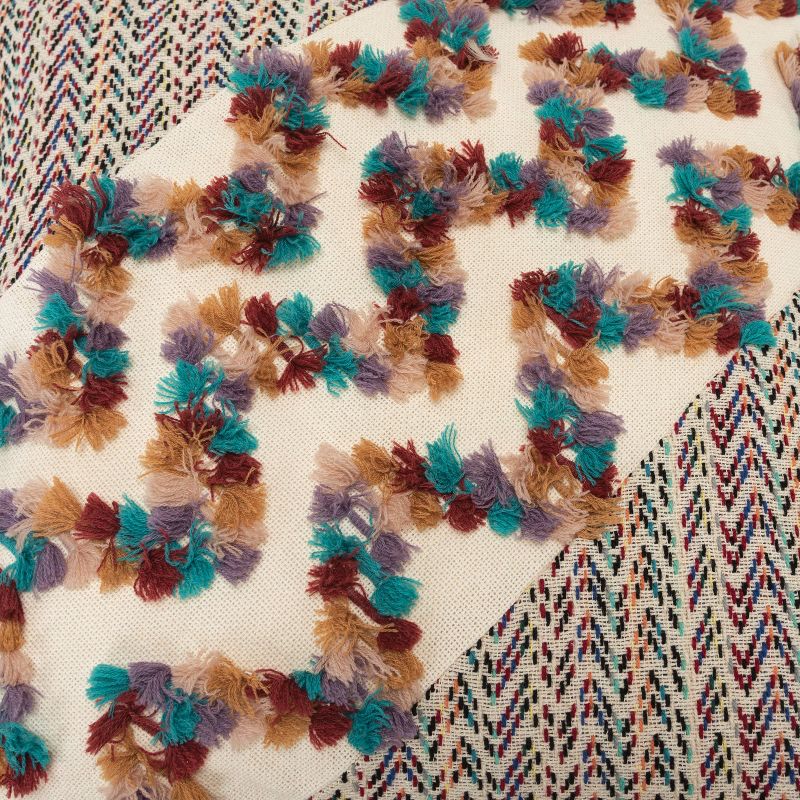 20"x20" Chevron Pillow Cover Ivory - Rizzy Home