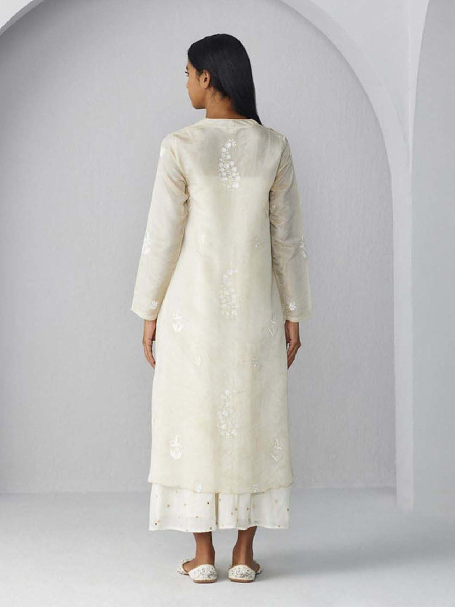 Ancestry Off White Embroidered Jacket