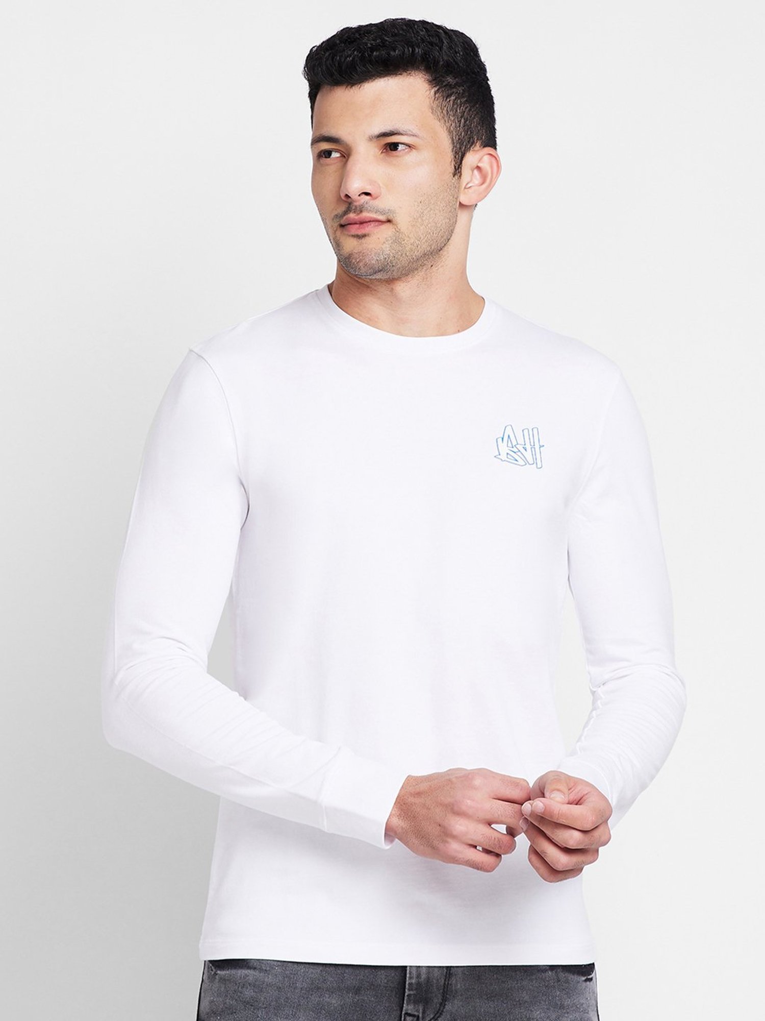 Being Human White Regular Fit Crew T-Shirt
