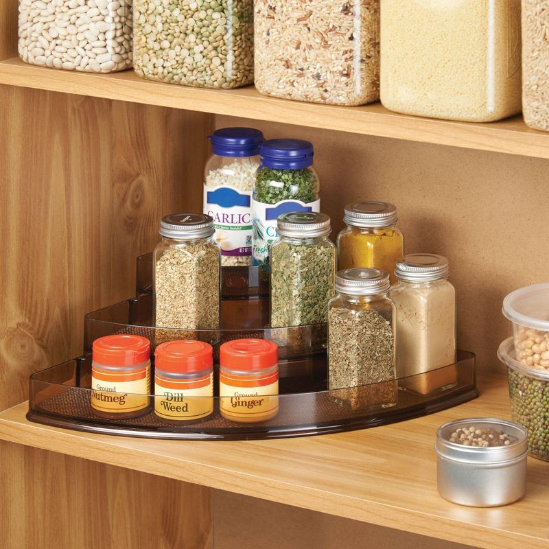 iDESIGN Twillo Stadium Corner Spice Rack Brown