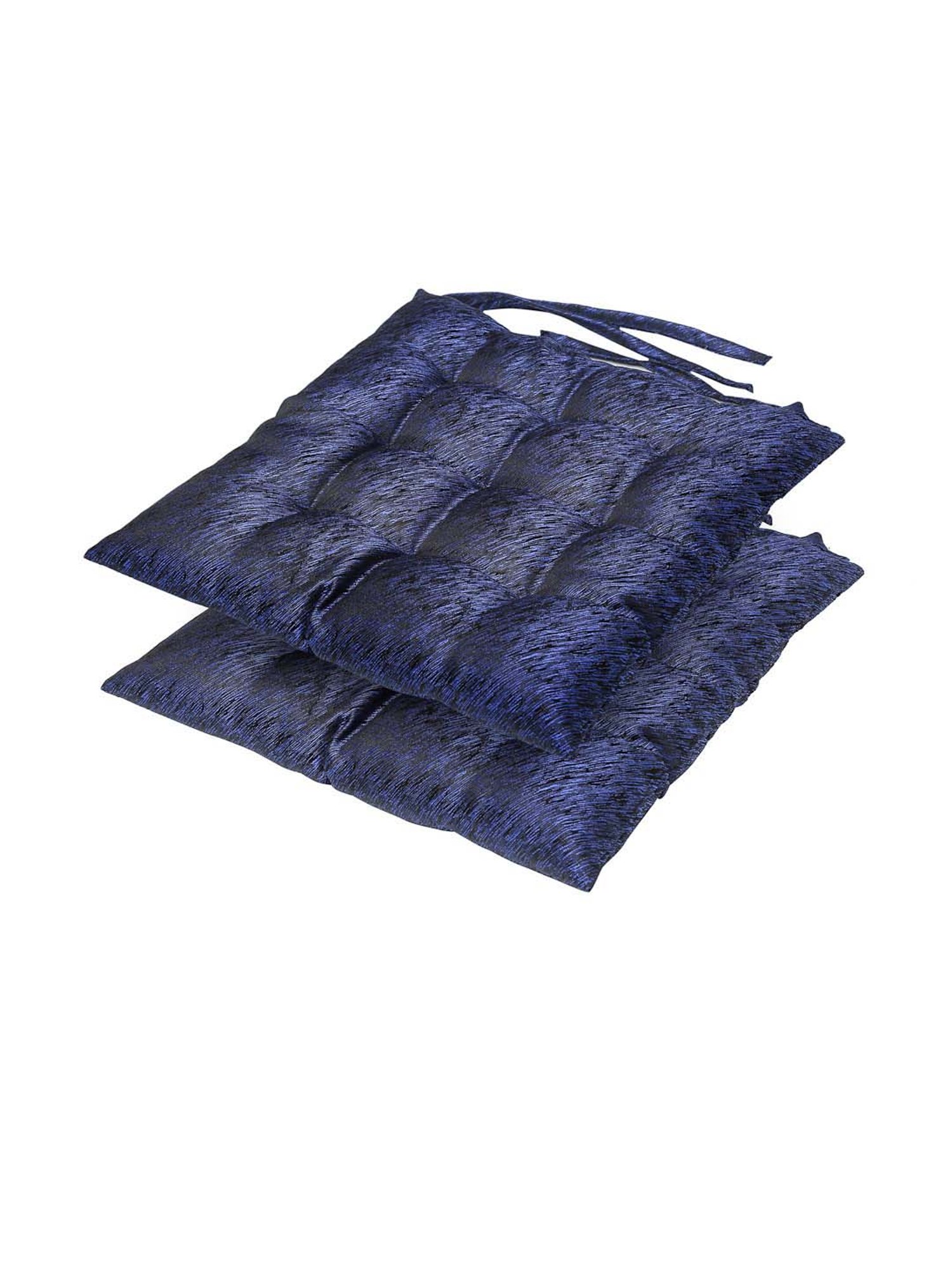 Klotthe Blue Cotton Chair Pads - Set of 2