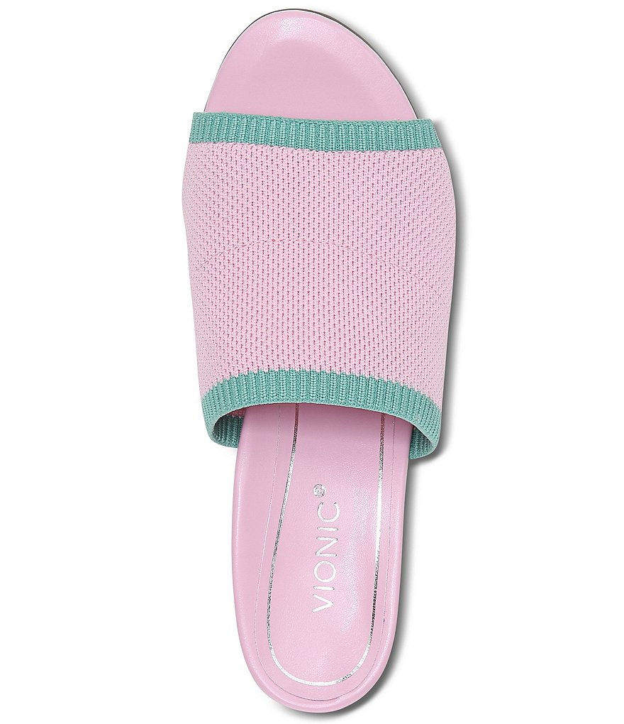 Vionic Fleur Knit Block Heel Mules