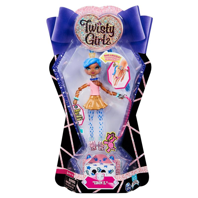 Twisty Girlz Series 2 Ebon E. Transforming Doll to Bracelet with Mystery Twisty Petz