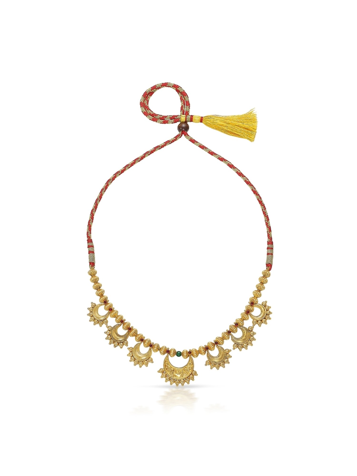 CKC Repouss&iquest; Work Rudraksha Gold Extender Neck Chain: Spiritual Elegance