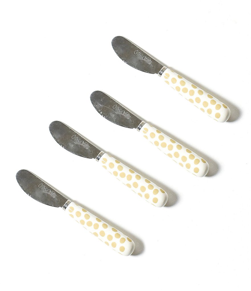 Coton Colors Cobble Dot Appetizer Spreader, Set of 4