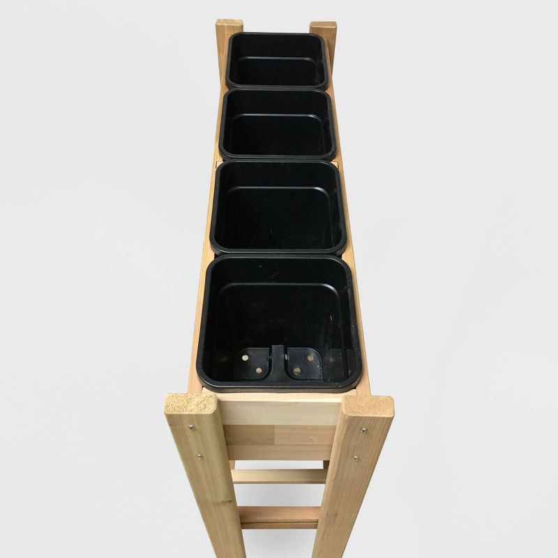 11" Elevated Rectangular Garden Bed Planters With Removable Liners Cedar - GRO Products