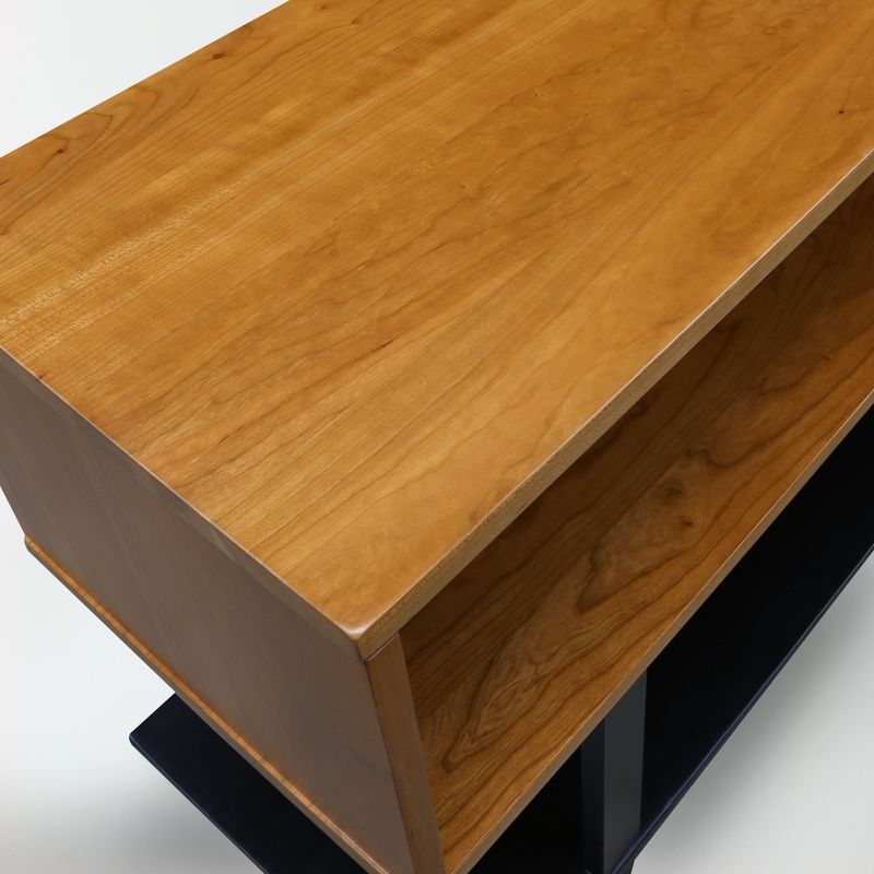 Creek TV Stand with Solid American Natural Cherry/Black - Flora Home