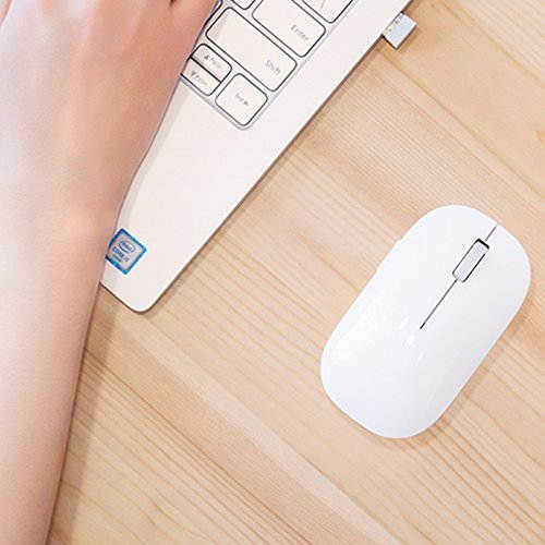 Xiaomi Mi Wireless Computer Mice 2.4Ghz 1200dpi Portable Mini Gaming Mouse For Laptop Desktop (White)