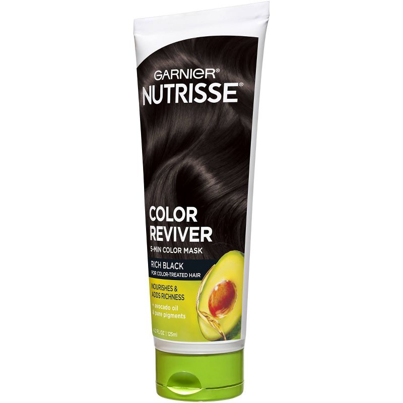 Garnier Nutrisse Color Reviver 5 Minute Nourishing Color Hair Mask - Rich Black - 4.2 fl oz