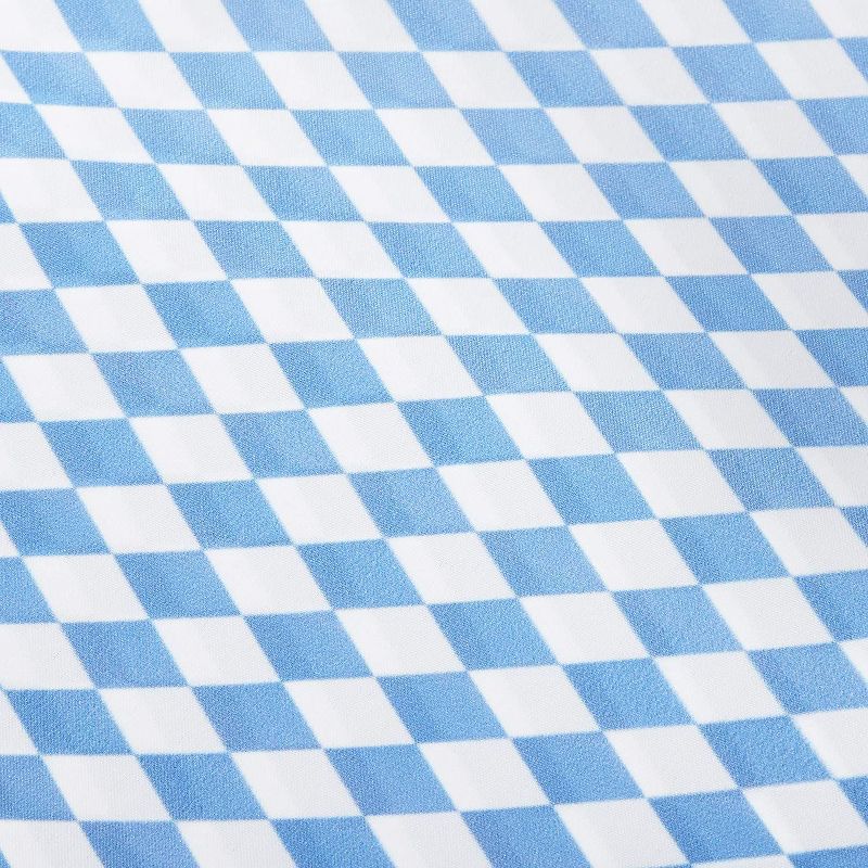 Juvale Blue & White Argyle Checkered Dining Tablecloth Table Cover, 54 x 108 in