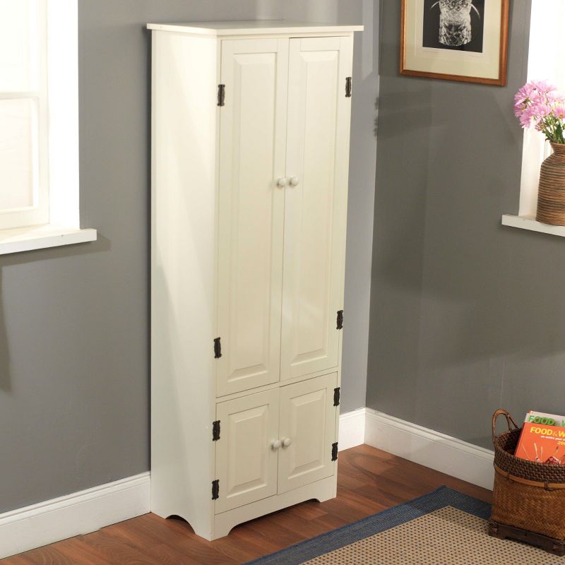 Wood 2 Door Storage Cabinet in White-Pemberly Row