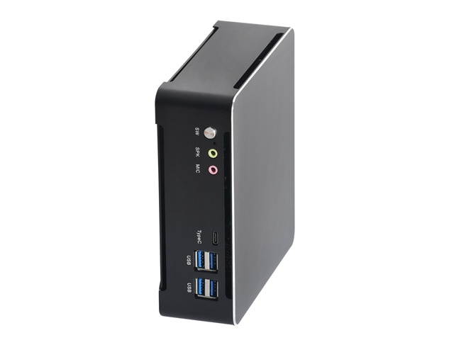 HUNSN 4K Mini PC, Intel Quad Core I5 8300H, Desktop Computer, Server, Windows 10 Pro/Linux Ubuntu, BM21b, AC WiFi2.4+5Ghz/BT/DP/HDMI/6USB3.0/Type-C/LAN/Smart Silent Fan, (8G RAM/128G SSD)