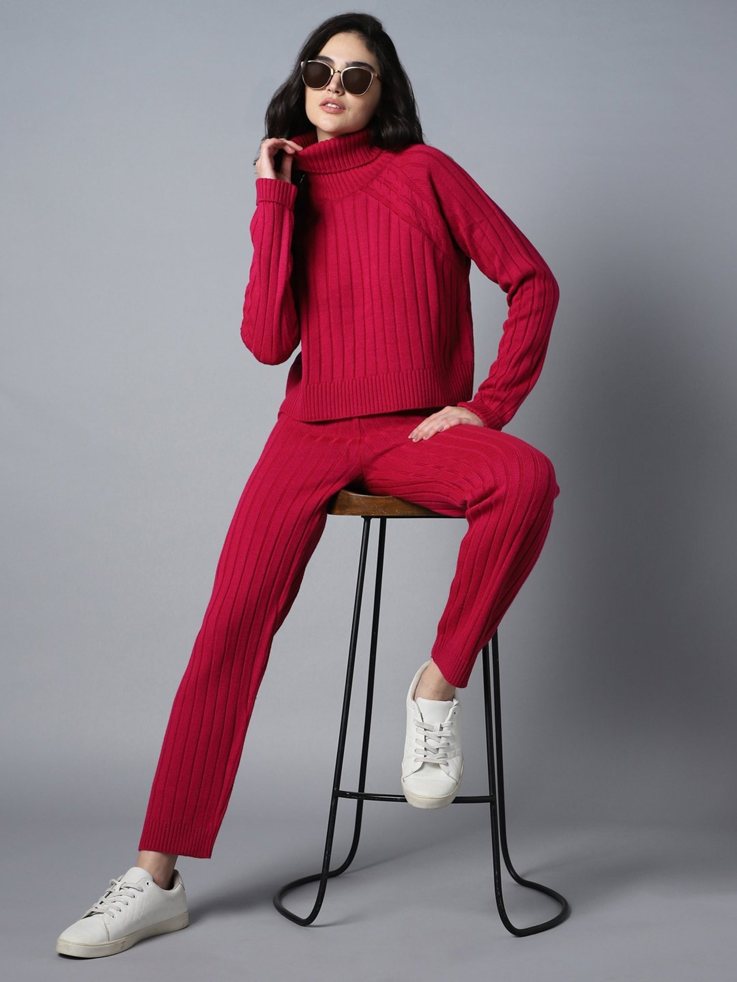 High Star Pink Acrylic Maxi Co-ord Set