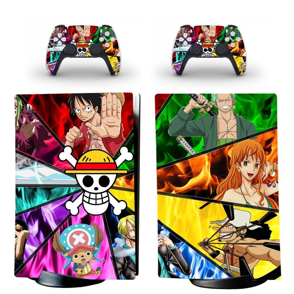 One Piece Luffy PS5 Digital Edition Skin Sticker for PlayStation 5 Console and Controllers PS5 Skin Sticker Decal