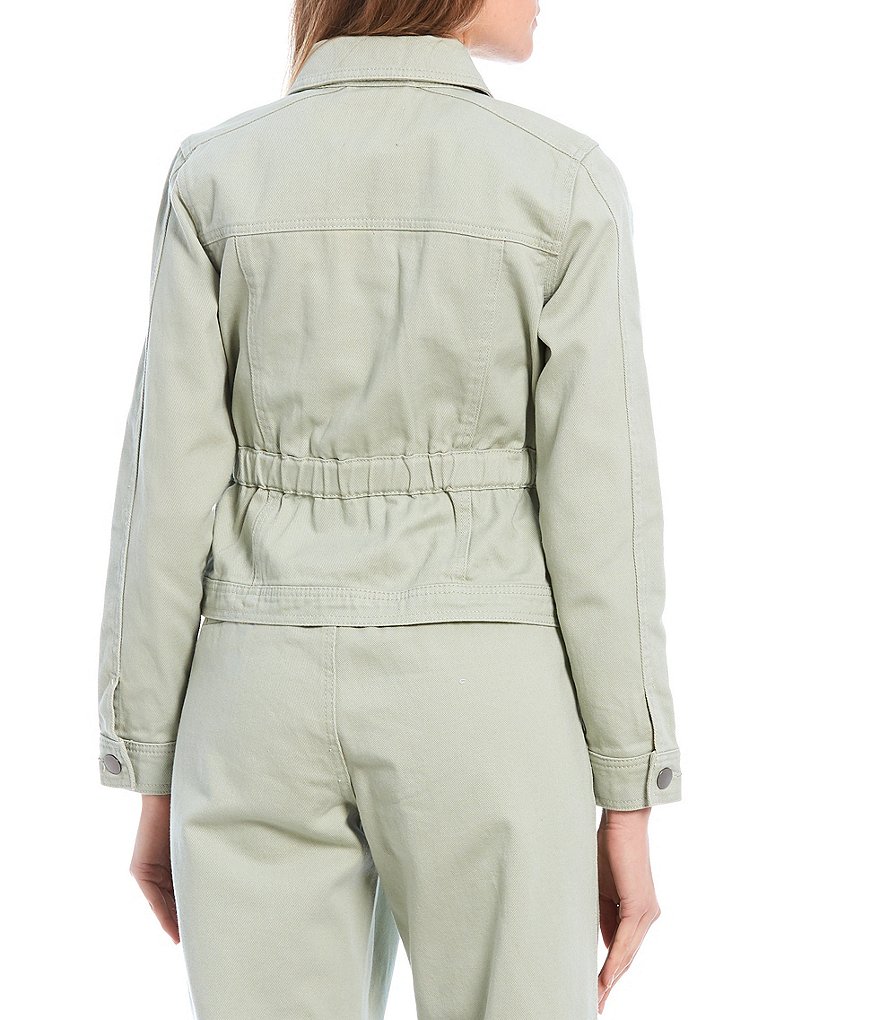 Sundown by Splendid Coordinating Joey Acid Wash Zip Front Hoodie