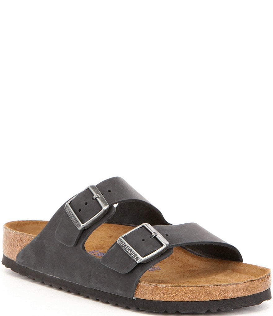 Birkenstock Arizona Men's Oiled Leather Soft Footbed Slip On Sandals
