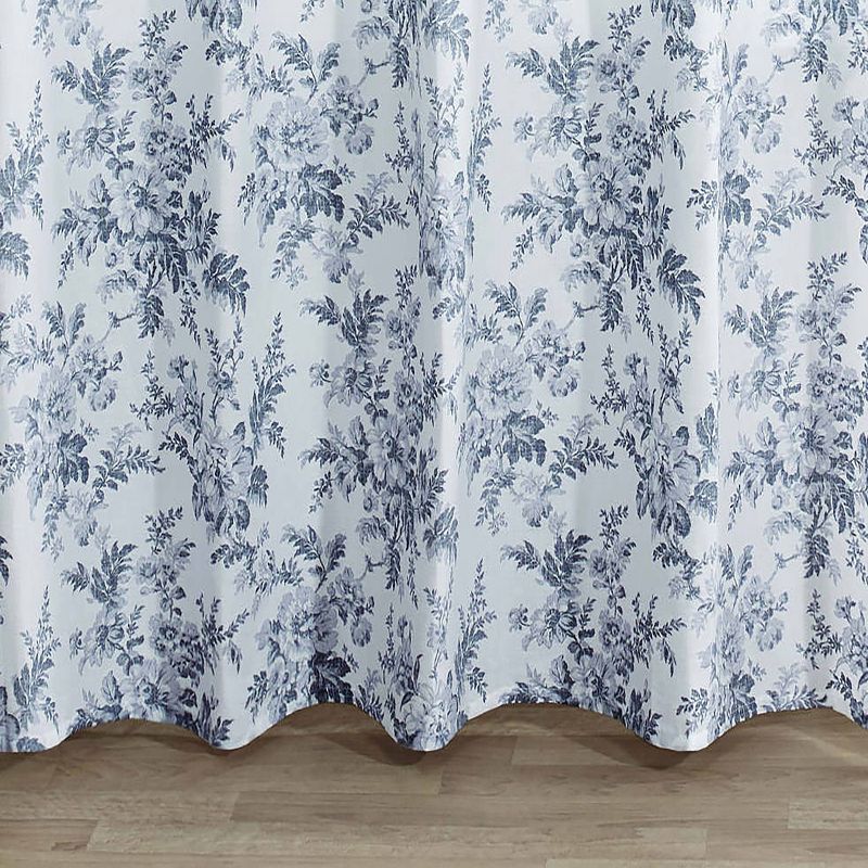 Annalise Floral Shower Curtain Gray - Laura Ashley
