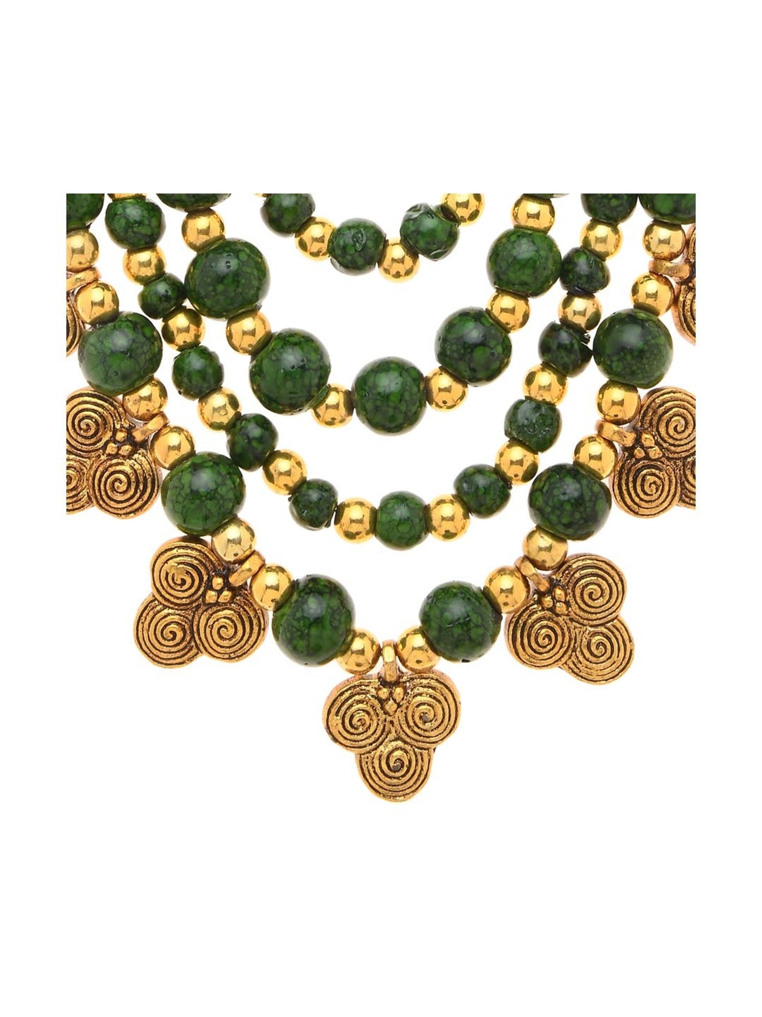 Imli Street Green & Golden Necklace