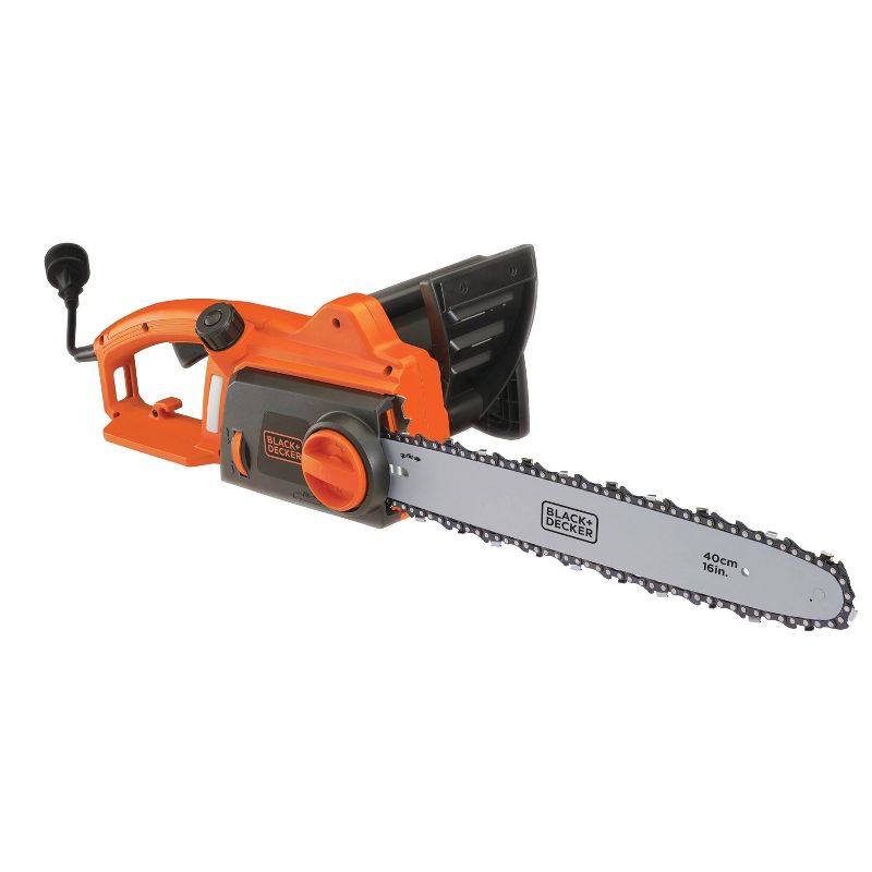 BLACK+DECKER 12" 120V AC Corded Chainsaw with Tool Free Tensioning - Orange Sorbet