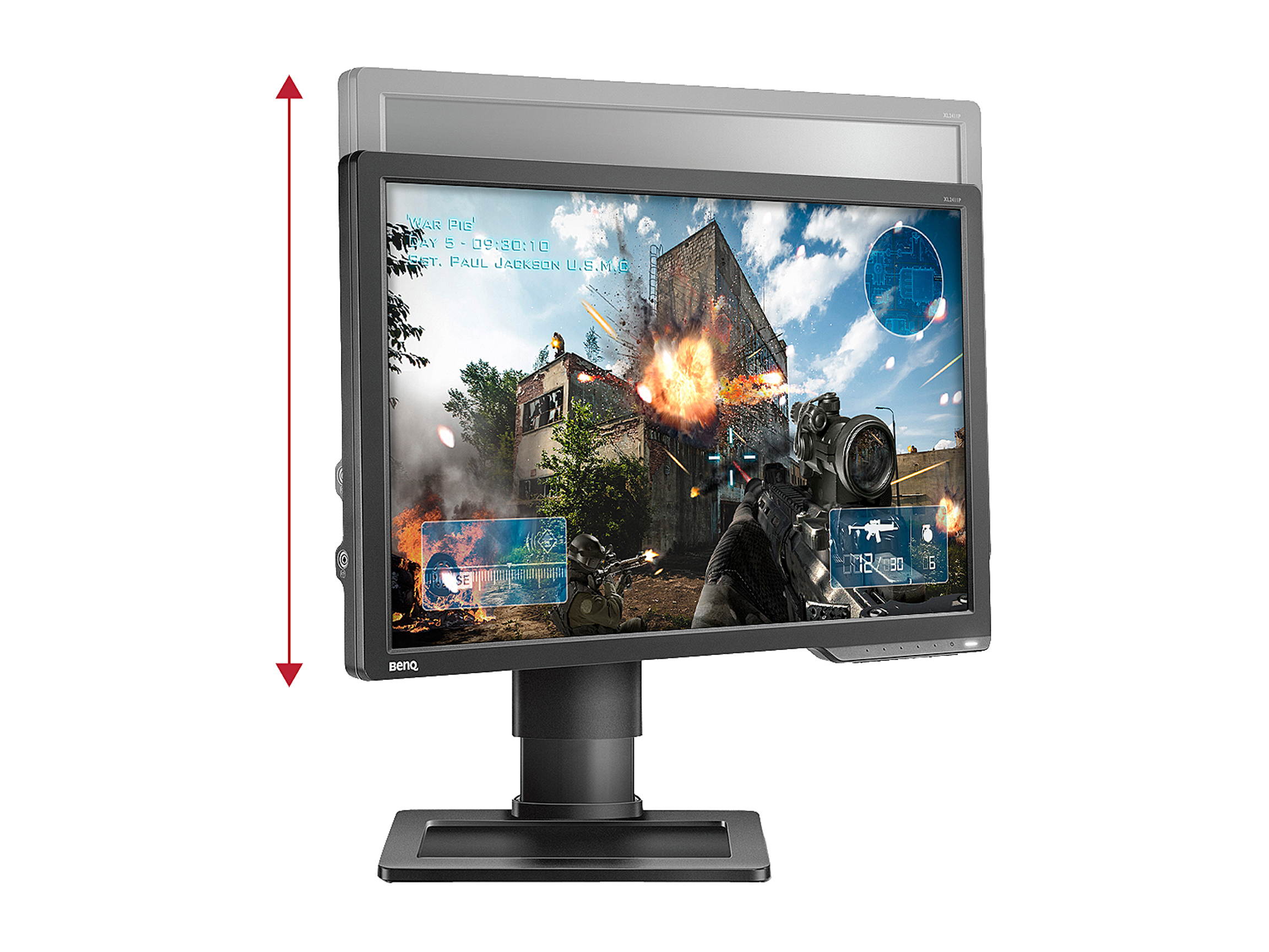 BenQ ZOWIE XL Series XL2411P Dark Gray 24" 144Hz Full HD 1920 x 1080 1ms (GTG) DVI HDMI DisplayPort eSports Gaming Monitor, Height Adjustable Stand