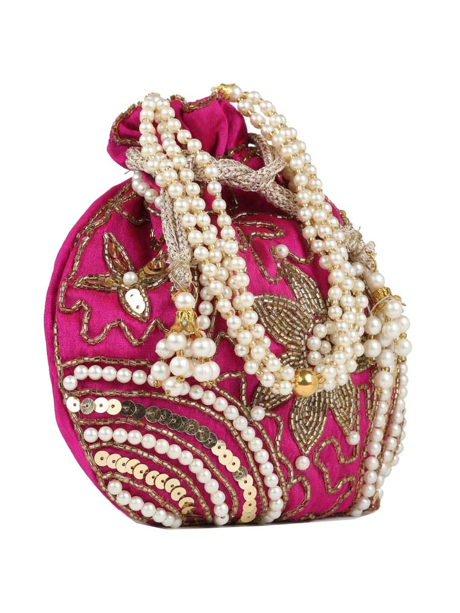 Gaurapakhi Pink Embellished Potli