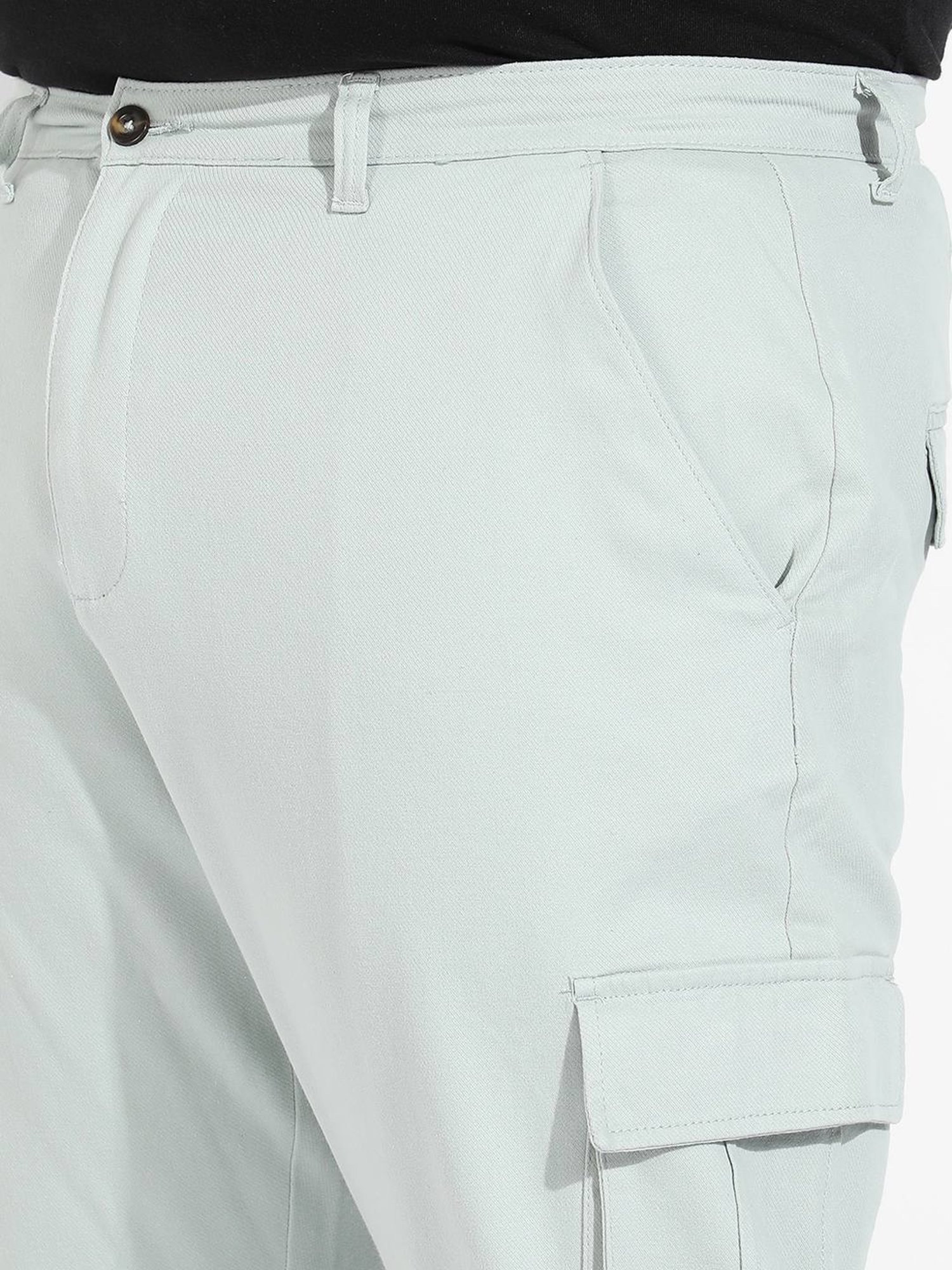 Instafab Plus Green Regular fit Plus Size Cargos