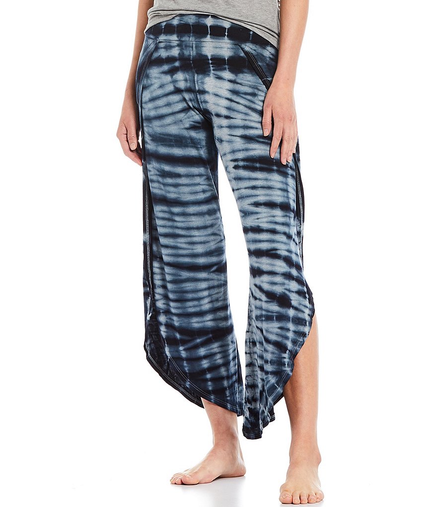 JALA Bhakti Tie-Dye Printed Jersey Knit Lounge Coordinating Pull-On Pants
