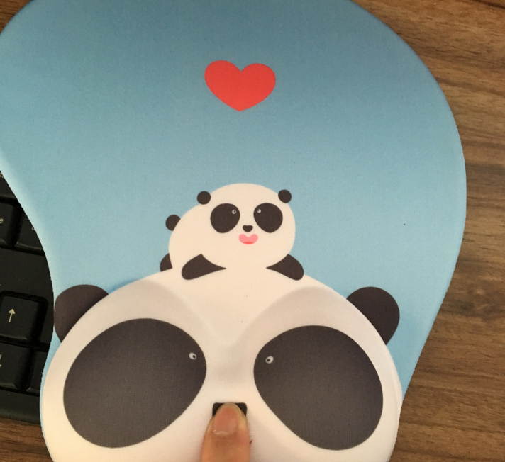 Anime Panda 3D Mouse Pad Ergonomic Soft Silicon Gel Gaming Mousepad with Wrist Support Animal Mouse Mat For PC Mac