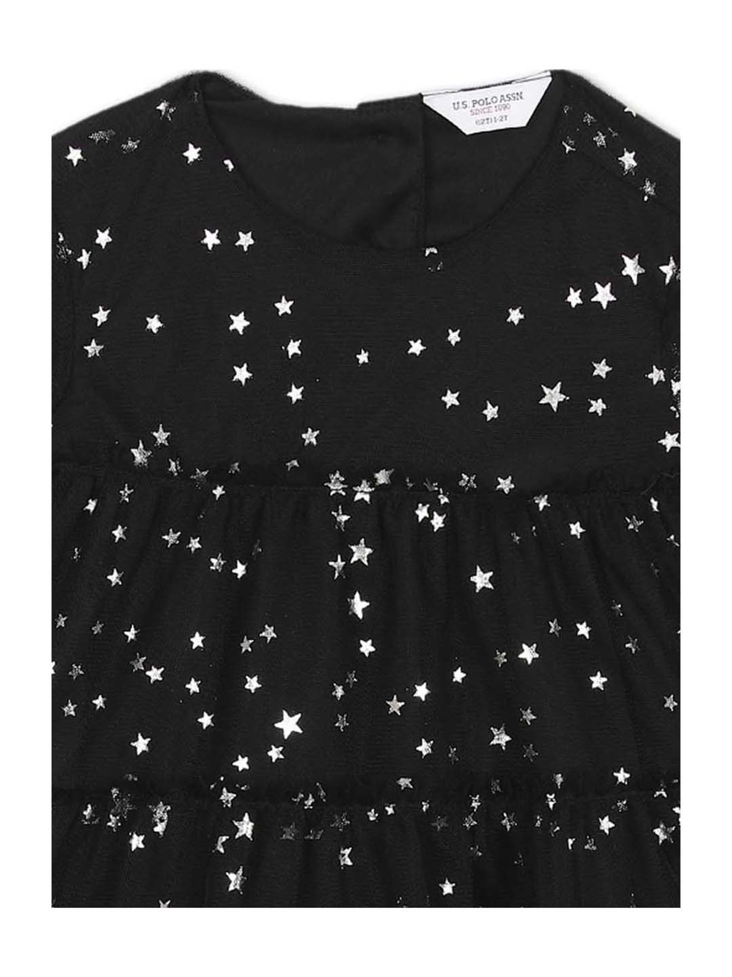 U.S. Polo Assn. Kids Black Embellished Dress
