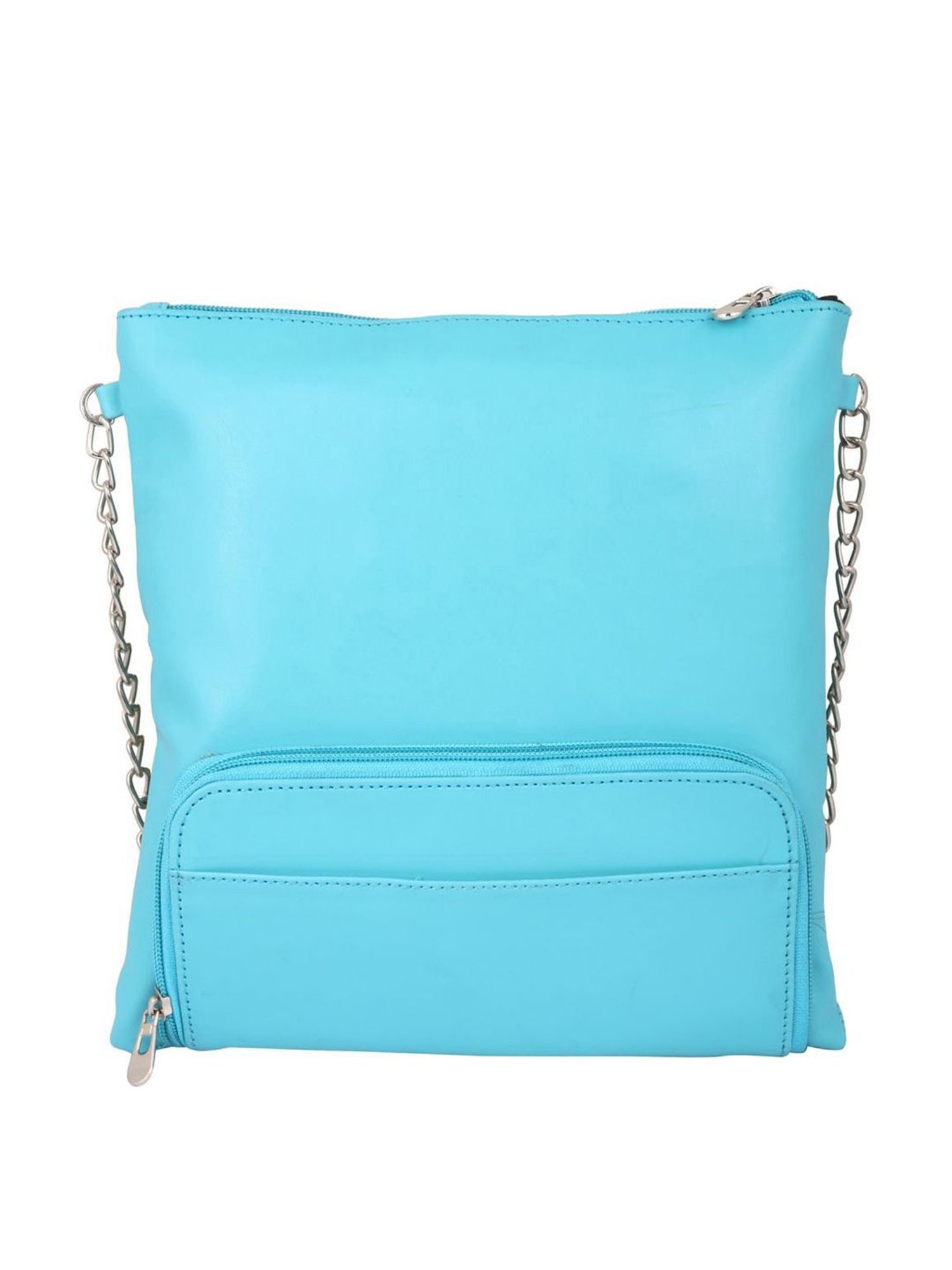 Spice Art Blue Solid Medium Sling Handbag