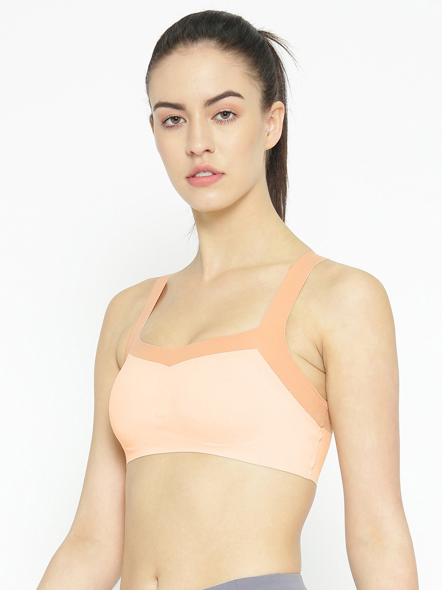 Erotissch Peach Padded Sports Bra
