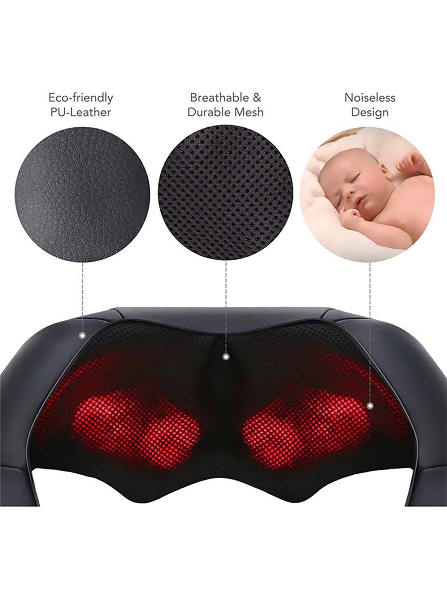 beatXP DeepHeal Neck & Shoulder Massager (Black)