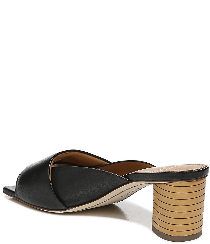 Sarto by Franco Sarto Violet Leather Square Toe Mules