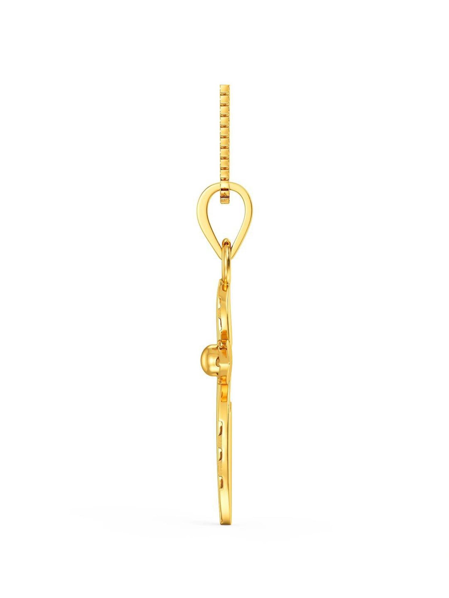 CKC Sacred Rudraksha Gold Pendant: Single Loop Elegance