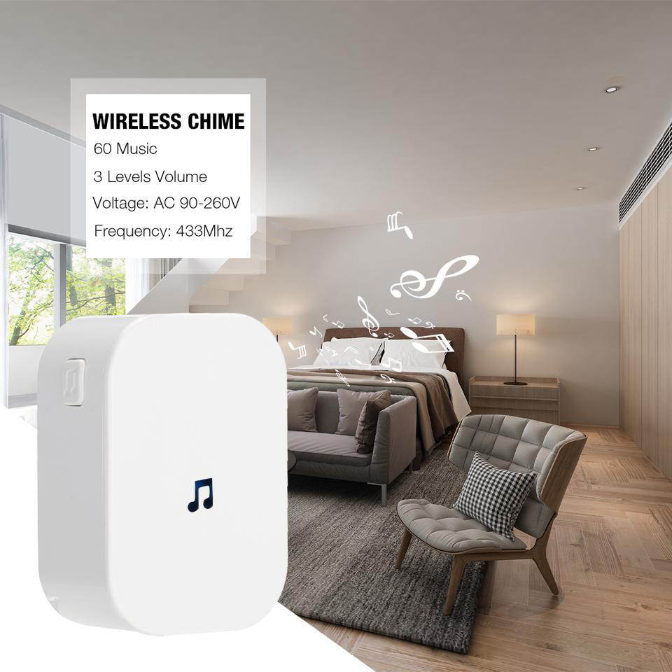 Hannord Video Doorbell Camera 1080P HD, WiFi Wireless Camera 2 Way Audio with Night Vision, Security Ring Doorbell Camera with Motion Activated Alerts Smart Door Intercom Security Camera Bell - Black