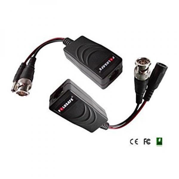 HDView Video and Power Passive Balun BNC Transceiver for 720P 1080P 3MP 4MP 5MP HD-TVI/CVI/AHD/Analog/960H Camera (1 Pair)