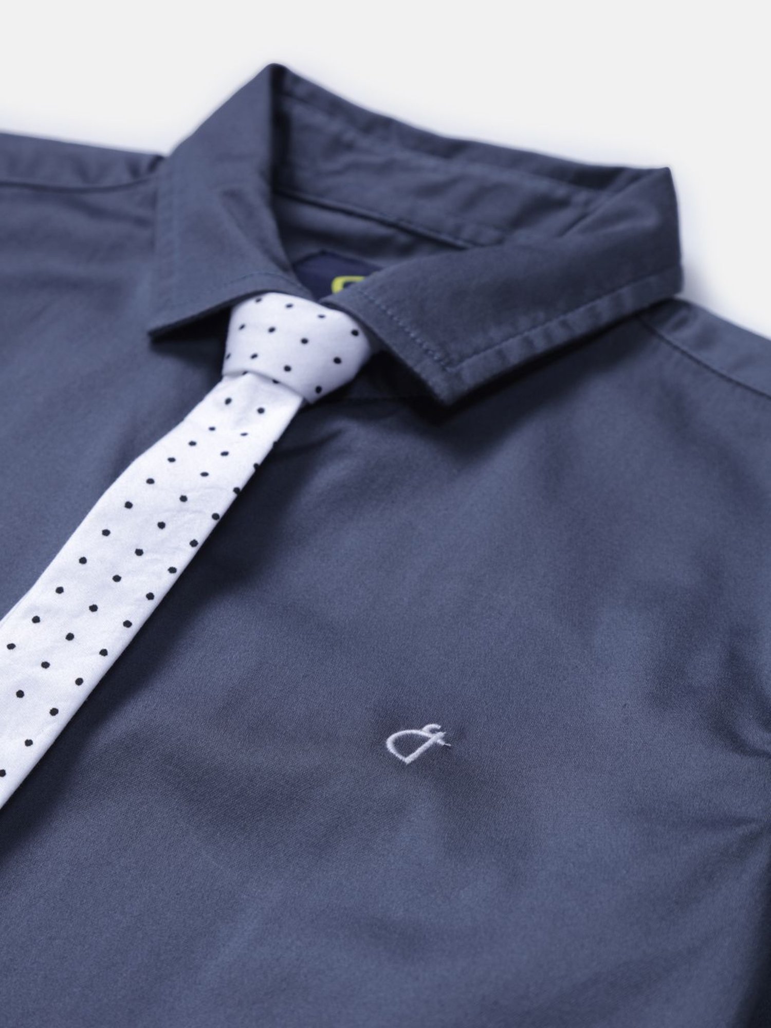 Gini & Jony Kids Grey Regular Fit Shirt