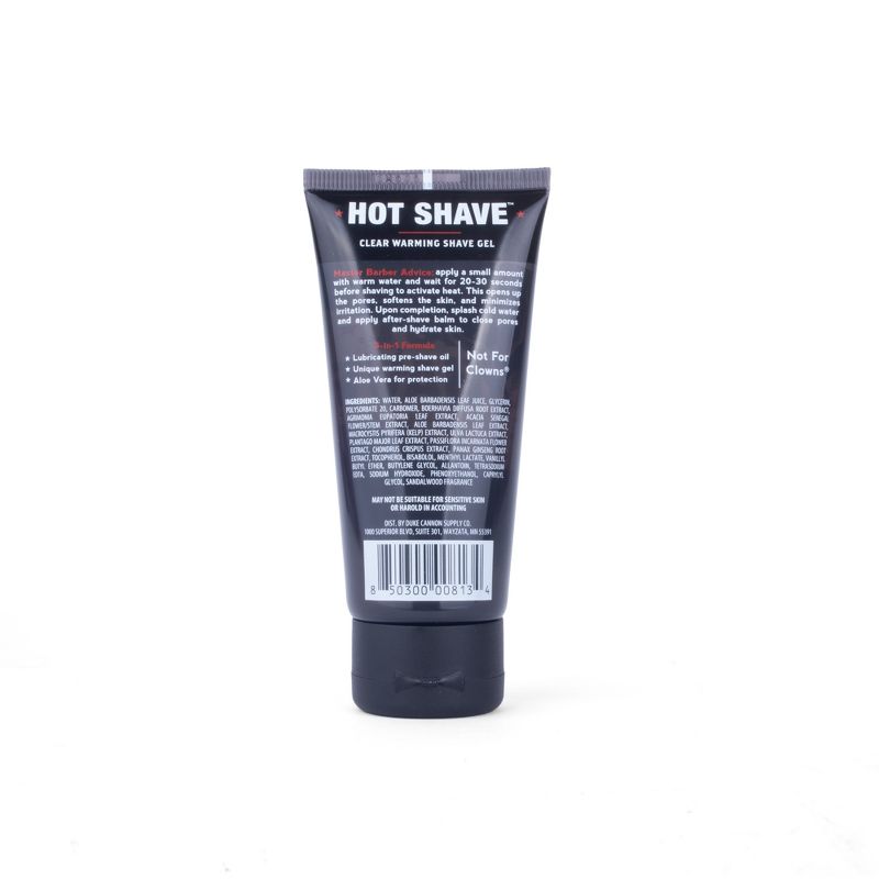 Duke Cannon Hot Shave Clear Warming Shave Gel - Trial Size - 2 fl oz