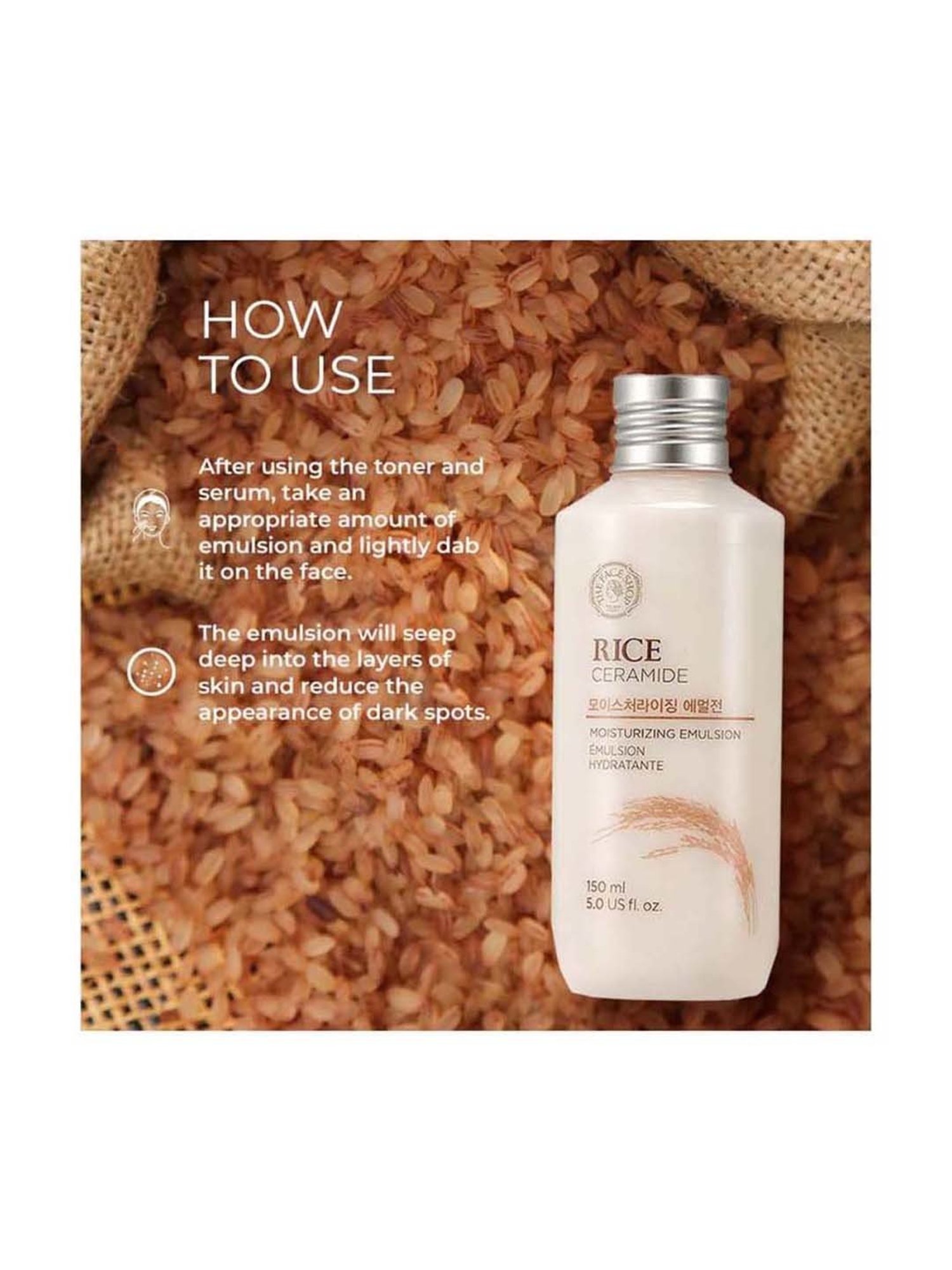 The Face Shop Rice & Ceramide Moisturizing Emulsion - 150 ml